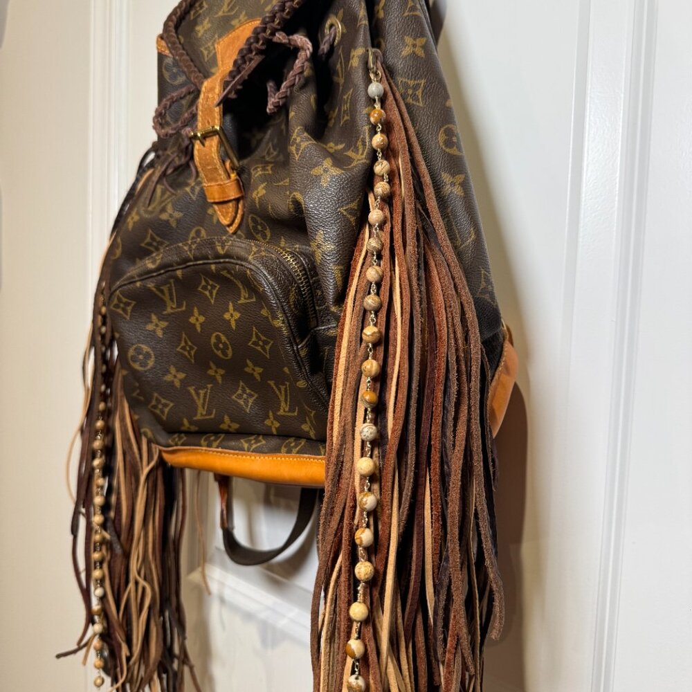 Vintage Boho Louis Vuitton Fringe Backpack - Picture 12 of 16